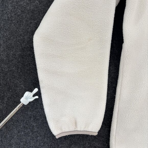 The North Face Denali Fleece Jacket Girls XL White Gray Polartec Full Zip Panels - Picture 4 of 11